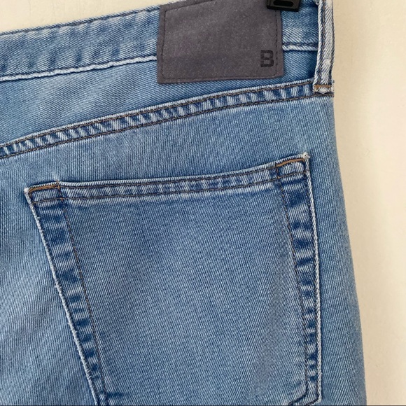 Bonobos Jeans Mens 34X34 Light Wash Distressed Straight Leg Soft Relaxed - Picture 5 of 11